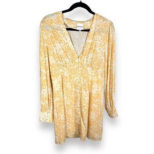 Skylar and Madison Floral Button up Babydoll Long Sleeve Dress